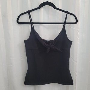 EXPRESS tie front cami black medium